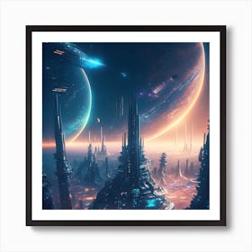 Futuristic City 16 Art Print