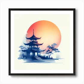 Asian Pagoda 1 Art Print