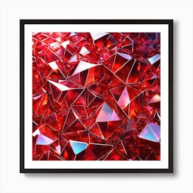 Red Diamonds Art Print