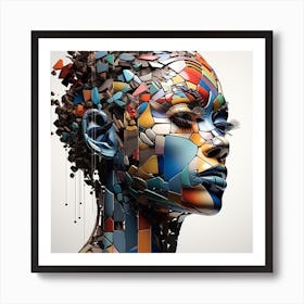 Abstract Portrait Of A Woman Art Print