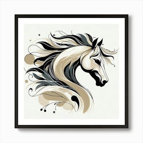 Creative Horse Beauty Illustration Nr 66 Art Print