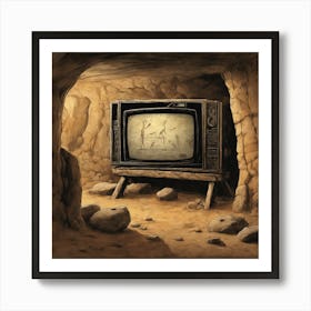 Caveman TV  Art Print
