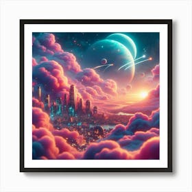 City In The Clouds 2 Art Print