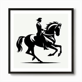 A man riding a horse 10 Art Print