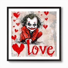 Valantines Day Baby Joker Art Print