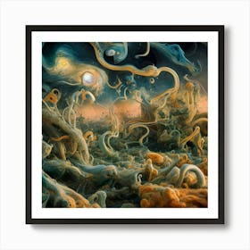 'Sea Monsters' Art Print