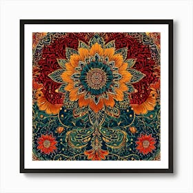 Mandala, Paisley Tapestry A Classic Paisley Design With Rich Colors And Intricate Details Perfect 1 Art Print