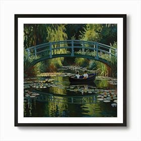 Water Lily Bridge 2 Art Print