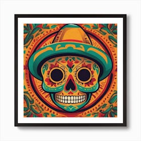 Day Of The Dead Skull 91 Art Print