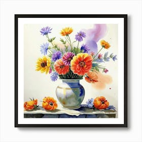 Flowers In A Vase 17 Art Print