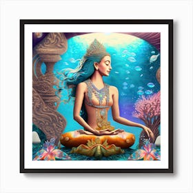 Siren Buddha #12 Art Print