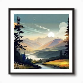 Landscape Painting 174 Art Print