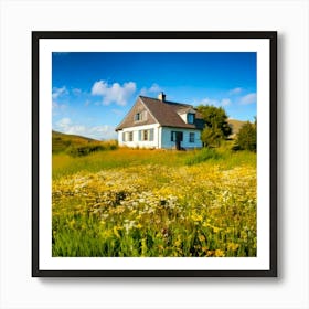 Firefly Charming House In A Blooming Summer Meadow 9479 (2) Art Print