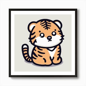 Cute Animal Tiger 6 Art Print