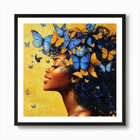 Butterfly Woman 6 Art Print