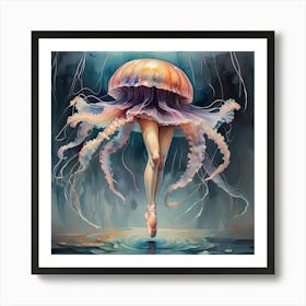 Dancing in the deep end Art Print