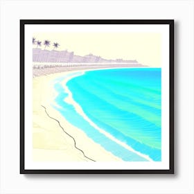 Beach With Palm Trees 1 Art Print