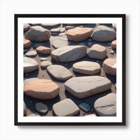 Rocks On The Beach 1 Art Print