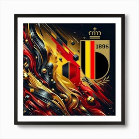 Belgium National Football Team Logo Wall Art 5 Art Print