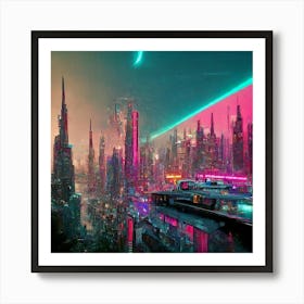 Futuristic Cityscape 19 Art Print