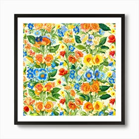 Russian Floral Pattern Art Print