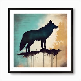 Wolf In The Woods Art Print