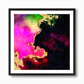100 Nebulas in Space with Stars Abstract n.066 Art Print