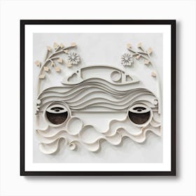 Car In The Water Art Print