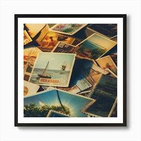 Postage Stamps 25 Art Print