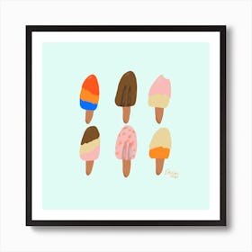 Ice Cream Pops Art Print