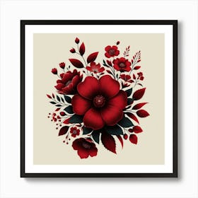 Red Flowers 1 Art Print