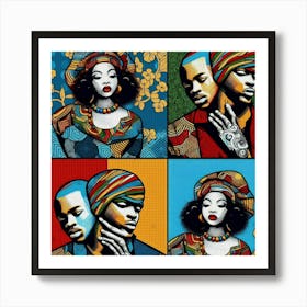 Afro-American Couple Art Print