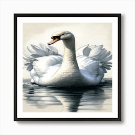 Fine Swan Art Print