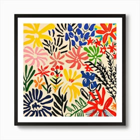 Flowers Painting Matisse Style 5 Art Print