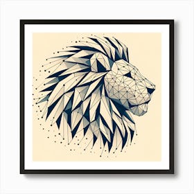 Geometric Lion Head 1 Art Print