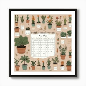 Default Make A Calendar Of Planting Dates Aesthetic 2 (1) Art Print