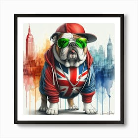 Hip Hop British Bulldog II. Art Print