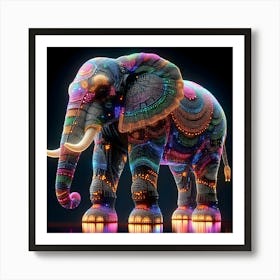 Colorful Elephant 1 Art Print