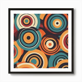 Abstract Circles Seamless Pattern Art Print