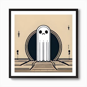 Ghost In The Door Art Print