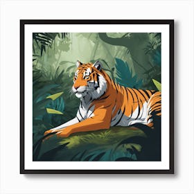 Tiger In The Jungle 20 Art Print