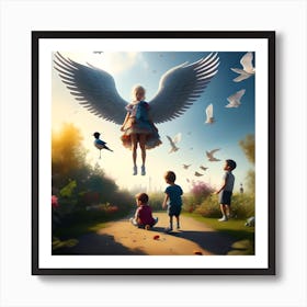 Angels In The Sky Art Print