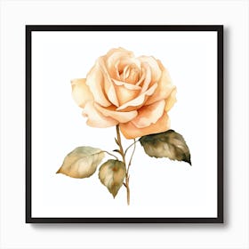 Watercolor Rose Art Print