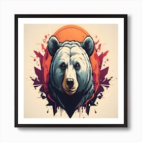 Bear Head Art Print