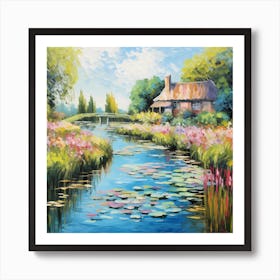 Brushstroke Beauty: Monet's Floral Dreams Art Print