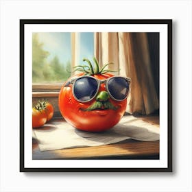 Tomato With Sunglasses 3 Art Print