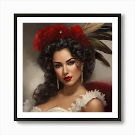 Mexican Beauty Portrait 15 Art Print