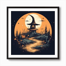 Witch House In The Woods Art Print