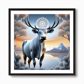 Cow spirit animal Art Print