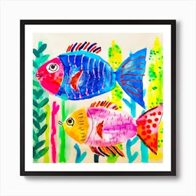 Watercolor Fish Painting Art Print